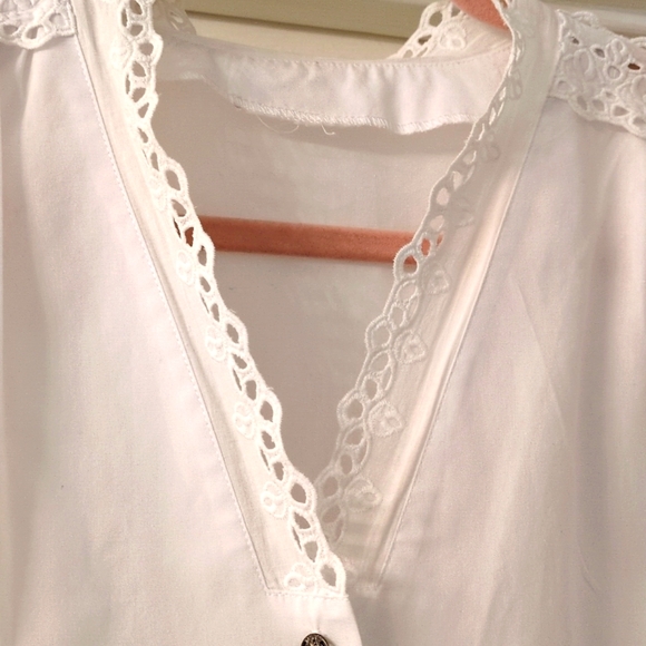 Vintage Lace Trimmed Blouse - Picture 2 of 4